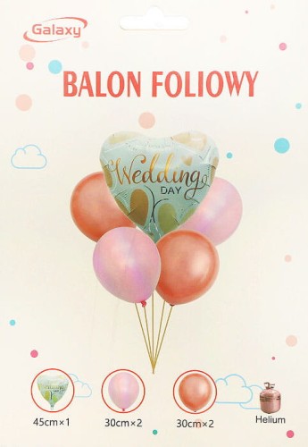 zestaw balonów wedding day