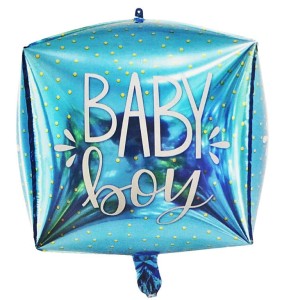 BALON 18" KWADRAT BABY BOY NIEBIESKI