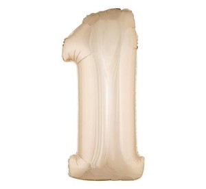 BALON 100CM CYFRA RÓŻOWE ZŁOTO 1