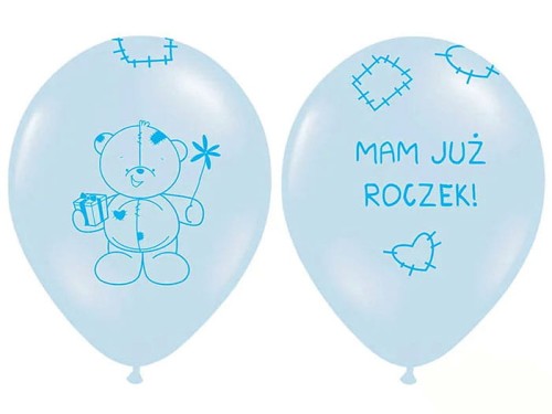 balony niebieskie mam już roczek