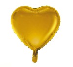 BALON FOLIOWY SERCE MATOWE ZŁOTE 18"
