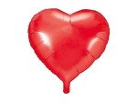 BALON FOLIOWY SERCE MATOWE CZERWONE 18" na Walentynki