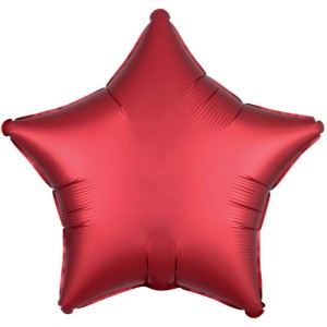BALON FOLIOWY GWIAZDA MATOWA CZERWONA 18"