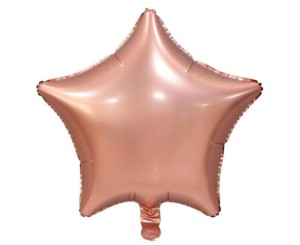BALON GWIAZDA GWIAZDKA GOLD ROSE 3 SZT 25CM