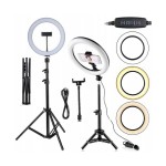 LAMPA PIERŚCIENIOWA 60W LED SELFIE STATYW 220 CM