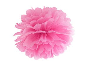 POMPON BIBUŁOWY RÓŻOWY 25CM