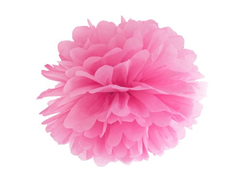 pompon bibułowy różowy