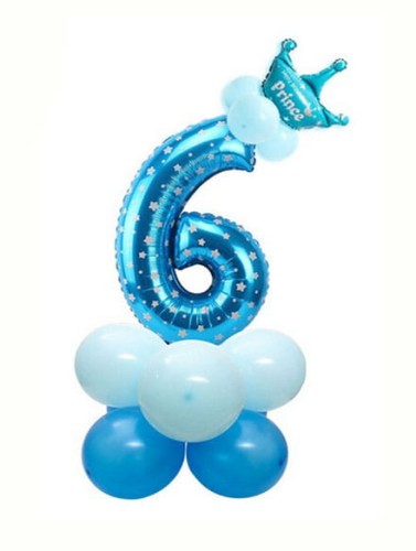 zestaw balony 14szt cyfra 6