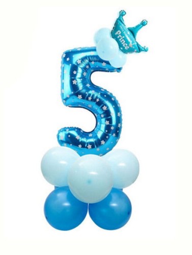 zestaw balony 14szt cyfra 5