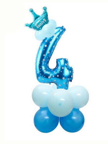 zestaw balony 14szt cyfra 4