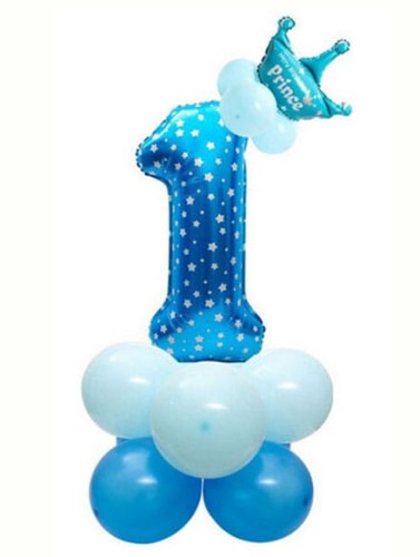 zestaw balony 14szt cyfra 1