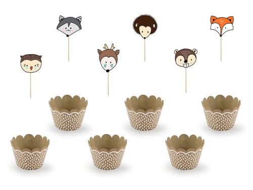 zestaw do muffinek woodland