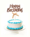 TOPPER NA TORT HAPPY BIRTHDAY GOLD ROSE