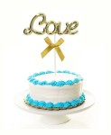 TOPPER NA TORT LOVE ZŁOTY