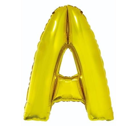 Balon literka 40cm złota A