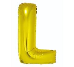 BALON 40 CM LITERKA ZŁOTA L