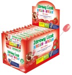 ZDROWY LIZAK MNIAM-MNIAM TRUSKAWKA WIT,C I D DISPLAY 40SZT