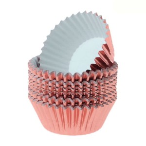 FOREMKI PAPILOTKI DO MUFFINEK BABECZEK GOLD ROSE 40SZT
