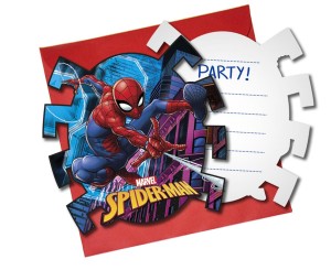 ZAPROSZENIA Z KOPERTĄ SPIDERMAN TEAM UP 6SZT