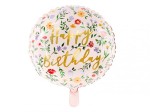 BALON FOLIOWY HAPPY BIRTHDAY 35 CM RÓŻOWY