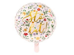 BALON FOLIOWY STO LAT 35 CM JASNY RÓŻOWY