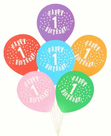 balony na 1 urodziny