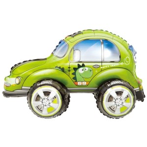BALON AUTO ZIELONE STOJĄCE 57X38CM