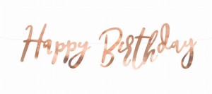 GIRLANDA HAPPY BIRTHDAY GOLD ROSE