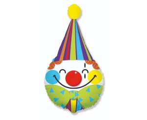 BALON FOLIOWY 24" GŁOWA KLAUNA KLAUN