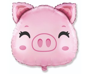 BALON FOLIOWY 14" ŚWINKA GŁOWA