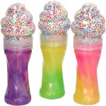 GLUTEK SLIME TĘCZOWY LÓD Z POSYPKĄ MIX 6SZT