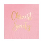 SERWETKI PAPIEROWE NA CHRZEST ŚWIĘTY 33X33CM RÓŻOWE 10SZT