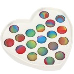 GNIOTEK PUSH POP BUBBLE FIDGET POP IT SERCE BIAŁE