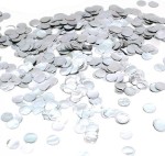 KONFETTI BŁYSZCZACE SREBRNE KÓŁKA 50 GR 1,2CM