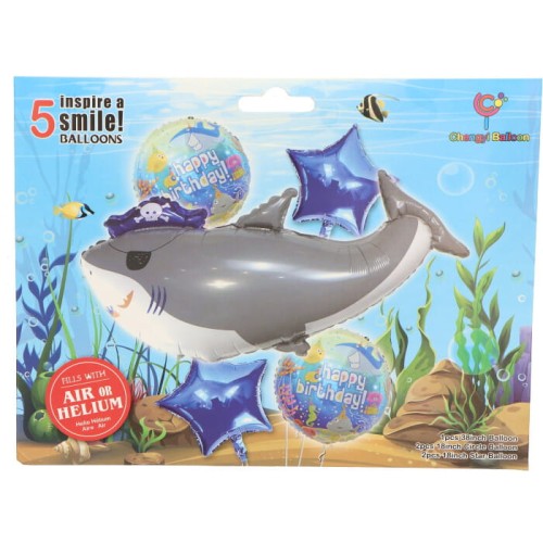 ZESTAW BALONÓW 5SZT REKIN SHARK