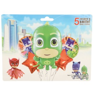 ZESTAW BALONÓW PJ MASKS PIDŻAMERSI GEKSON 5SZT