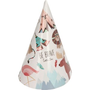 CZAPECZKI URODZINOWE BE BRAVE LITTLE ONE ZWIERZĄTKA 6SZT