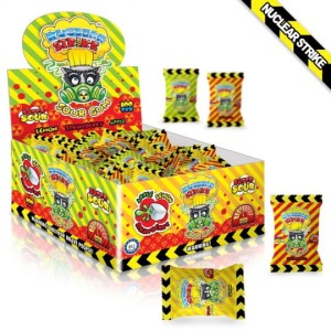 NUCLEAR STRIKE SOUR GUM-KWAŚNA GUMA DO ŻUCIA 3,2g 100szt