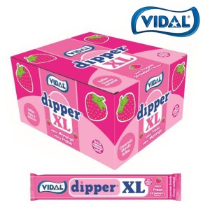 GUMA ROZPUSZCZALNA VIDAL DIPPER XL STRAWBERRY - 10,5g 100szt