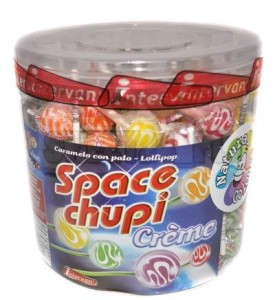 SPACE CHUPI DUO - LIZAK O SMAKU OWOCOWYM 9,5g 150szt