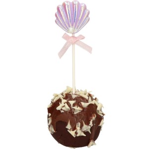 DEKORACJA TOPPER MUSZELKA FIOLETOWA