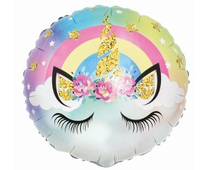 BALON FOLIOWY PASTELOWY JEDNOROŻEC 18"