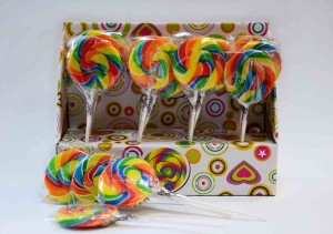 LIZAK KRĘCIOŁEK OKRĄGŁY SPIRALE LOLLIPOP 20x30g