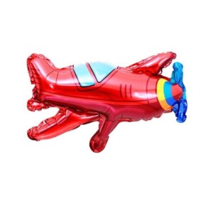 BALON FOLIOWY SAMOLOT CZERWONY 39CM