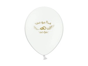 BALONY 10" NA ŚLUB WESELE WIWAT MŁODZI 6SZT