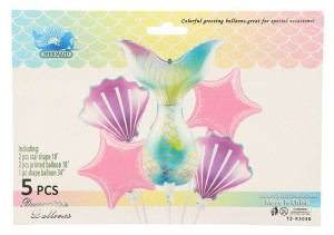 BALONY ZESTAW MERMAID SYRENKA 5SZT