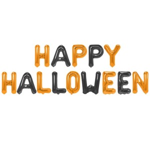 BALON FOLIOWY NAPIS HAPPY HALLOWEEN 14SZT