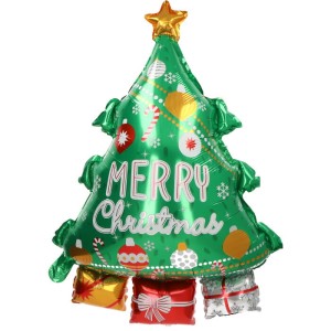 BALON 24" CHOINKA MERRY CHRISTMAS Z PREZENTAMI