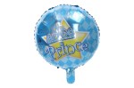 BALON 18" NIEBIESKI PRINCE Z KORONĄ 