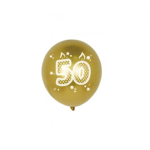 BALONY ZŁOTE NA 50 URODZINY